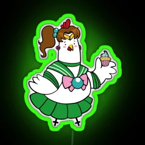 Sailor Jupiter Huhn RGB Neon Sign