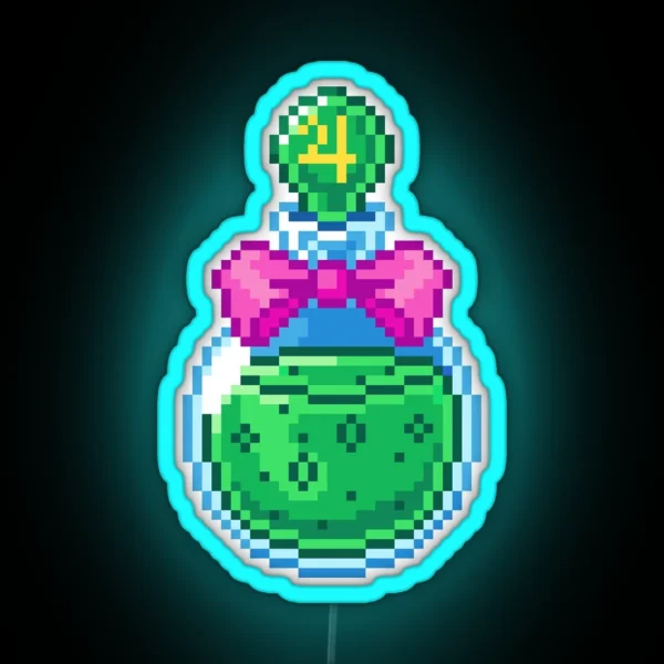 Sailor Jupiter Potion Pixel Art RGB Neon Sign