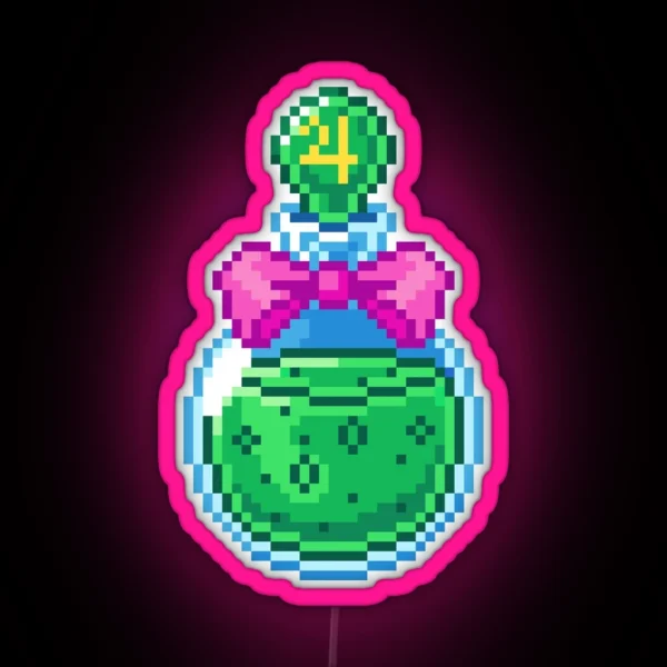 Sailor Jupiter Potion Pixel Art RGB Neon Sign