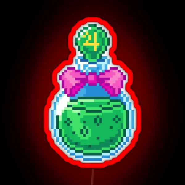 Sailor Jupiter Potion Pixel Art RGB Neon Sign