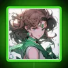 Sailor Jupiter RGB neon sign in green.