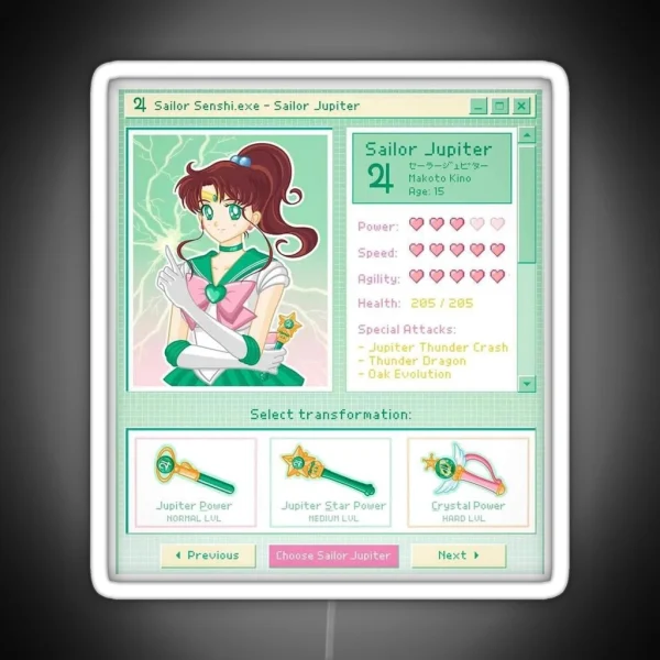 Sailor Jupiter RGB Neon Sign