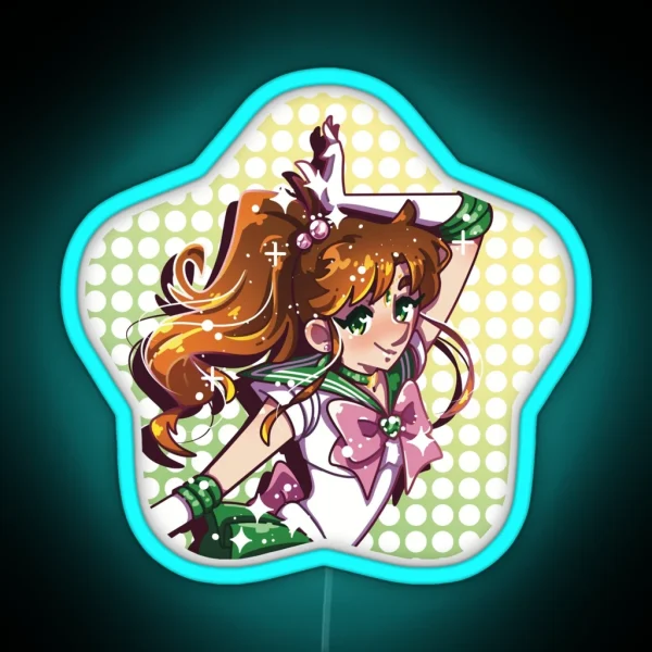 Sailor Jupiter Star Icon RGB Neon Sign