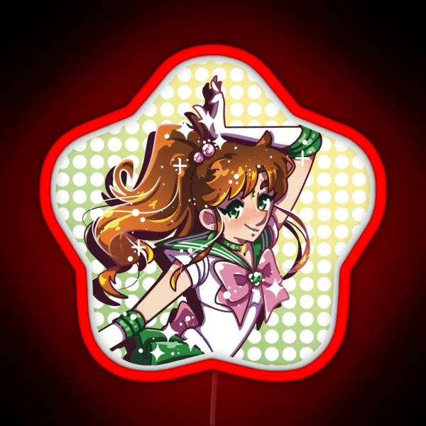 Sailor Jupiter Star Icon RGB Neon Sign