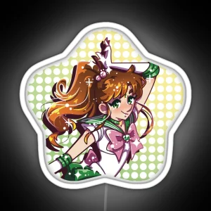 Sailor Jupiter Star Icon RGB Neon Sign