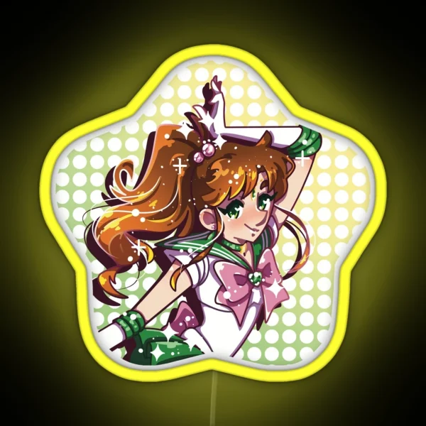 Sailor Jupiter Star Icon RGB Neon Sign