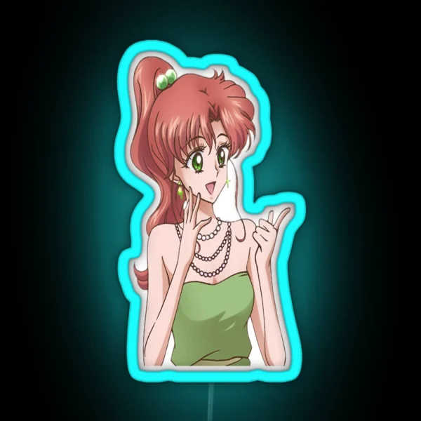 Sailor Jupiter Transparent RGB Neon Sign