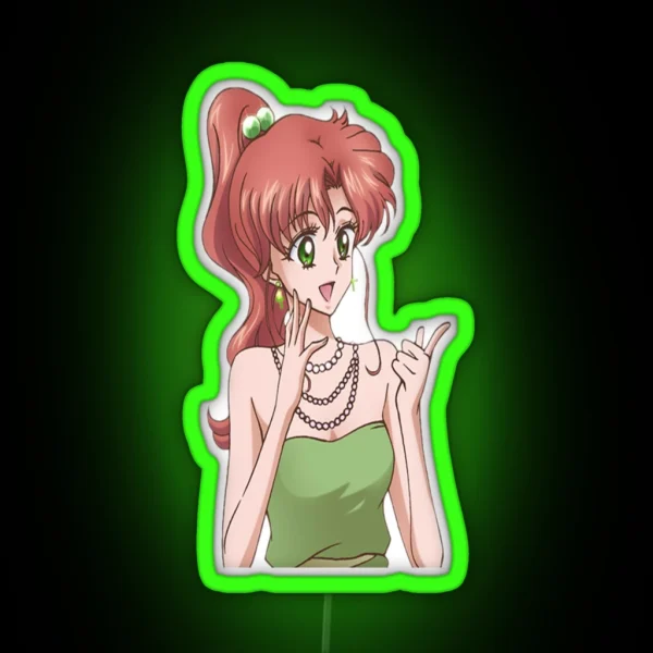 Sailor Jupiter Transparent RGB Neon Sign
