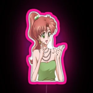 Sailor Jupiter Transparent RGB Neon Sign