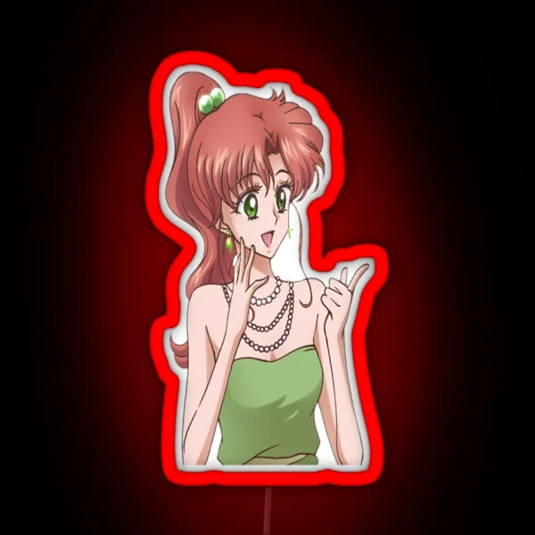 Sailor Jupiter Transparent RGB Neon Sign