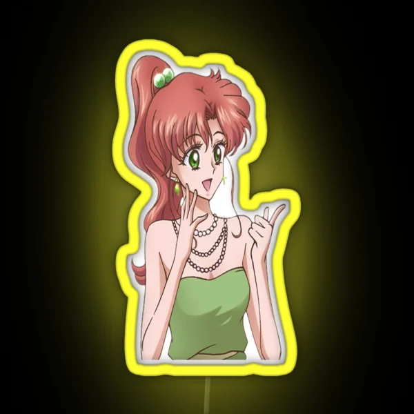 Sailor Jupiter Transparent RGB Neon Sign