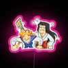sailor mars and sailor moon rgb neon sign pink