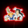 sailor mars and sailor moon neon sign rgb red anime