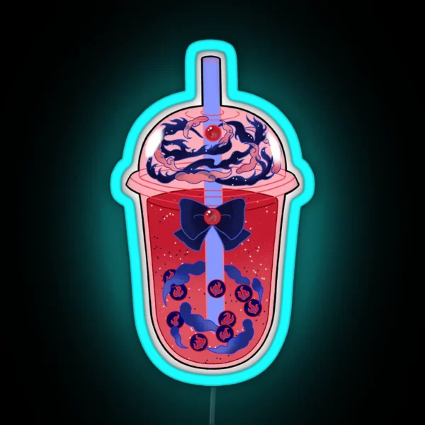 Sailor Mars Boba RGB Neon Sign
