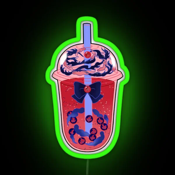 Sailor Mars Boba RGB Neon Sign