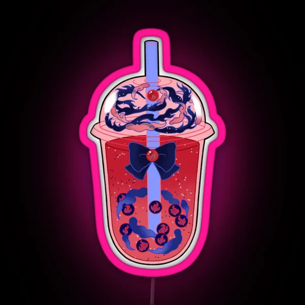 Sailor Mars Boba RGB Neon Sign