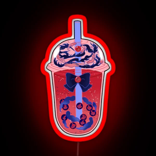 Sailor Mars Boba RGB Neon Sign