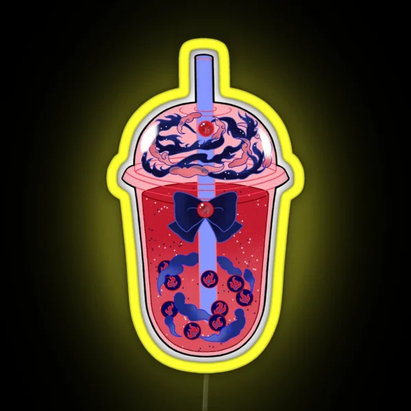 Sailor Mars Boba RGB Neon Sign