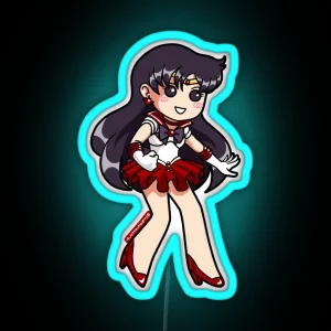 Sailor Mars Chibi RGB Neon Sign
