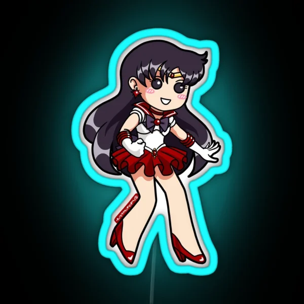 Sailor Mars Chibi RGB Neon Sign