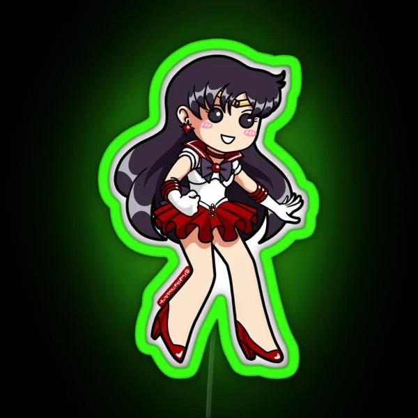 Sailor Mars Chibi RGB Neon Sign