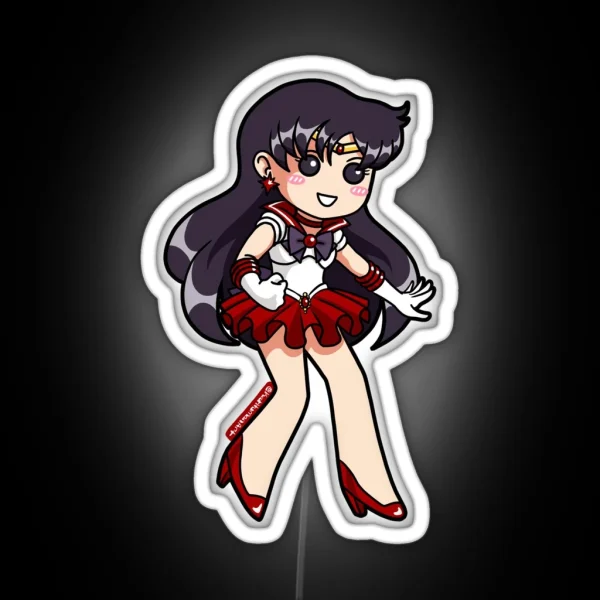 Sailor Mars Chibi RGB Neon Sign