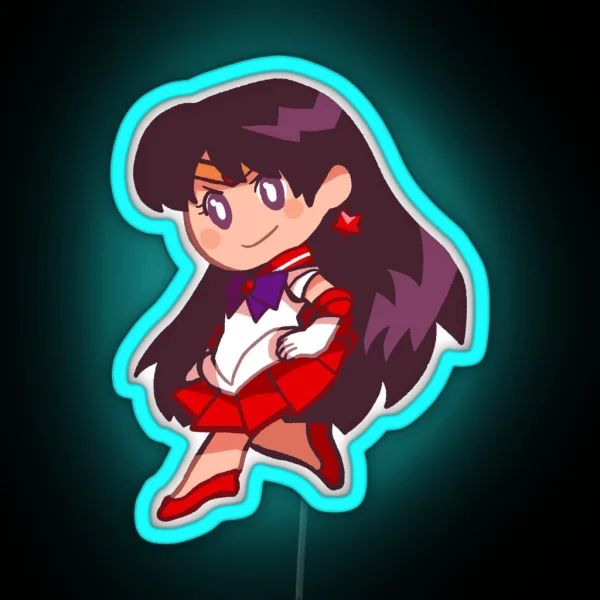 Sailor Mars Chibi RGB Neon Sign