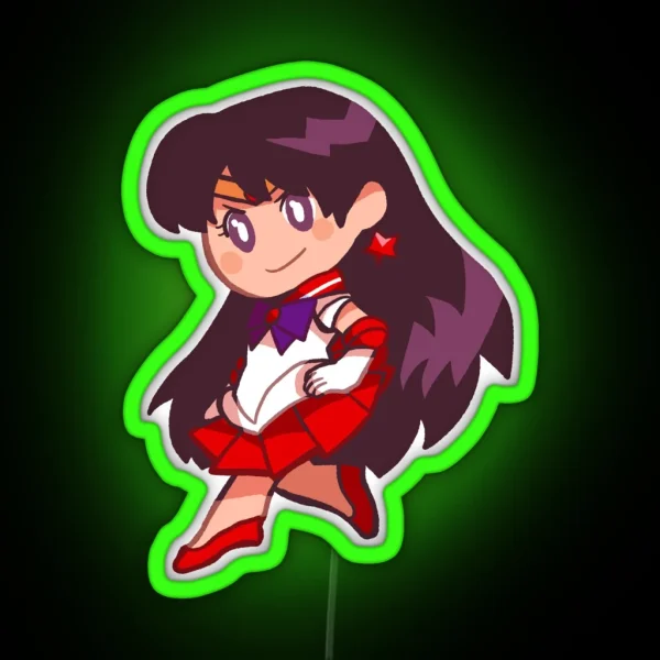 Sailor Mars Chibi RGB Neon Sign