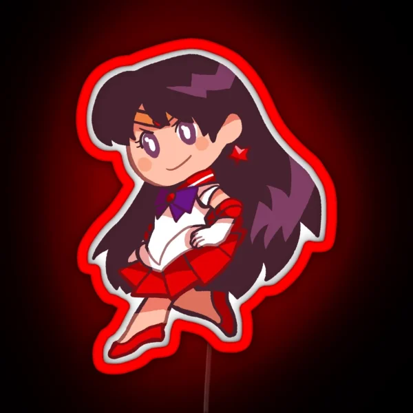Sailor Mars Chibi RGB Neon Sign