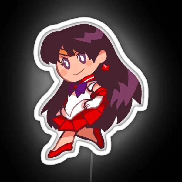 Sailor Mars Chibi RGB Neon Sign