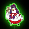 sailor mars neon sign rgb green artwork