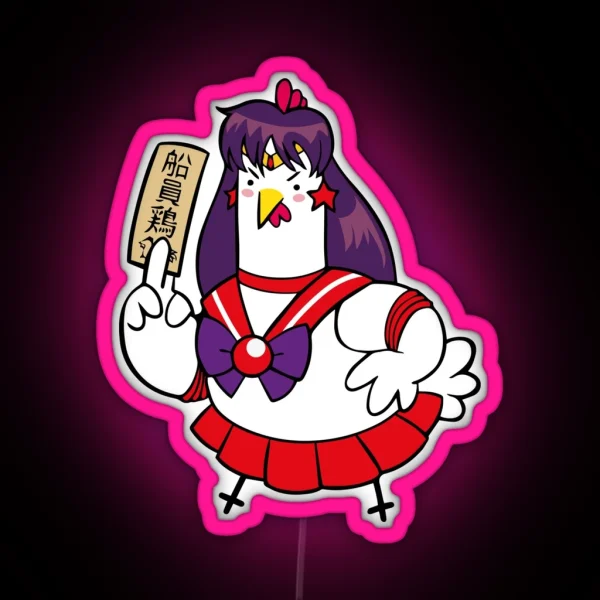 Sailor Mars Huhn RGB Neon Sign