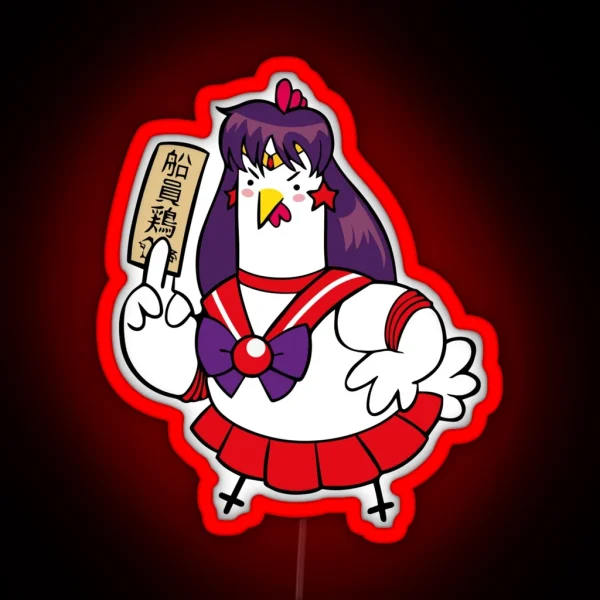 Sailor Mars Huhn RGB Neon Sign