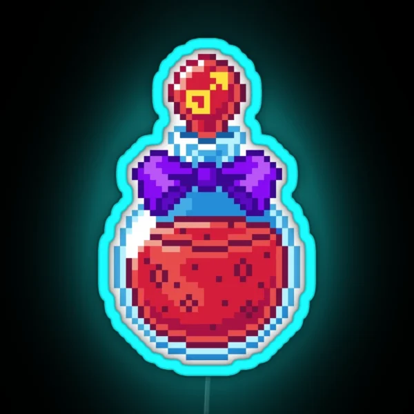 Sailor Mars Potion Pixel Art RGB Neon Sign