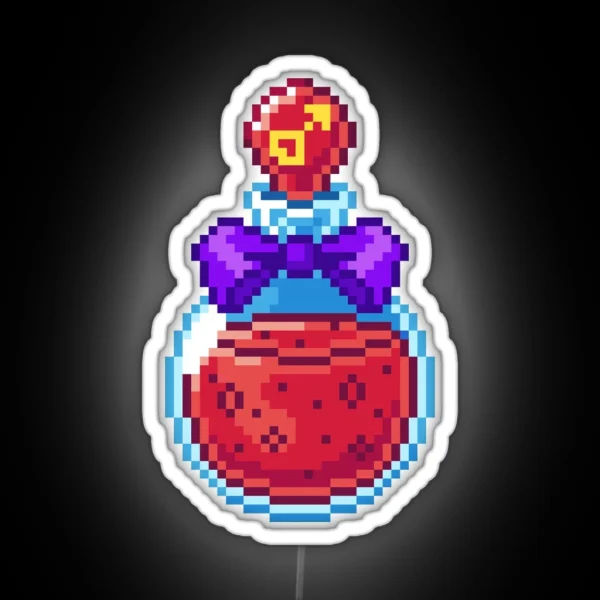 Sailor Mars Potion Pixel Art RGB Neon Sign