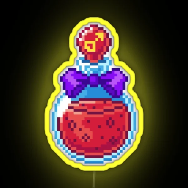 Sailor Mars Potion Pixel Art RGB Neon Sign