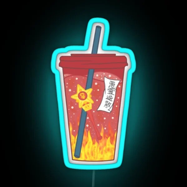 Sailor Mars Tumbler RGB Neon Sign