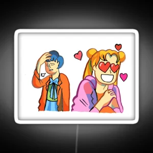 Sailor Mercury And Sailor Moon RGB Neon Sign