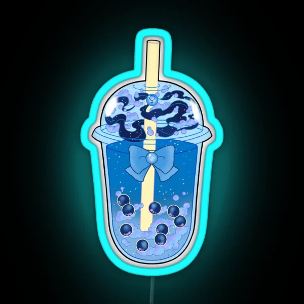 Sailor Mercury Boba RGB Neon Sign