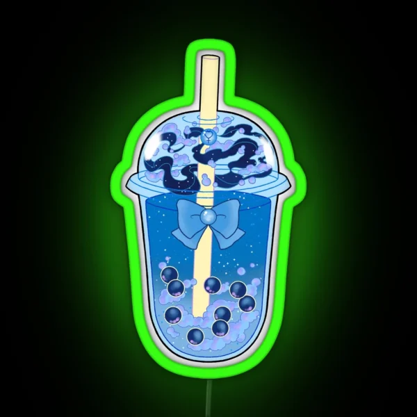 Sailor Mercury Boba RGB Neon Sign