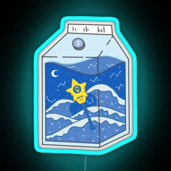 Sailor Mercury Carton RGB Neon Sign