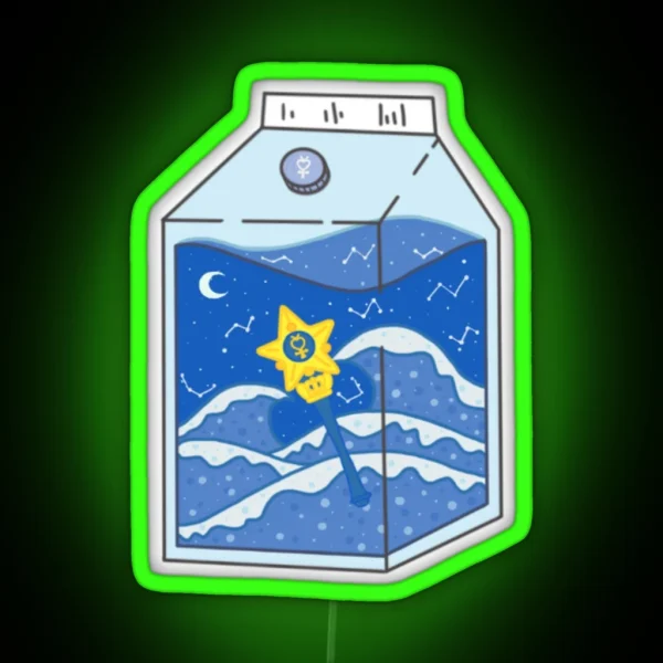 Sailor Mercury Carton RGB Neon Sign