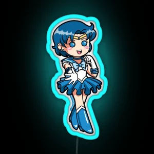 Sailor Mercury Chibi RGB Neon Sign