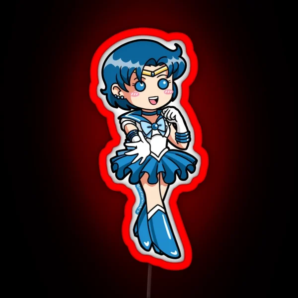 Sailor Mercury Chibi RGB Neon Sign