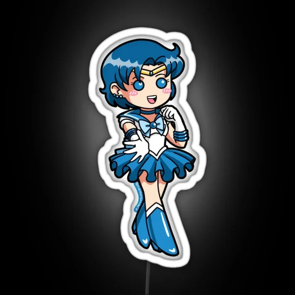 Sailor Mercury Chibi RGB Neon Sign