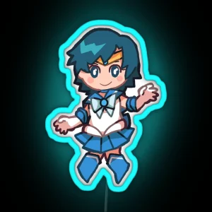 Sailor Mercury Chibi RGB Neon Sign