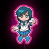 sailor mercury chibi rgb neon sign pink