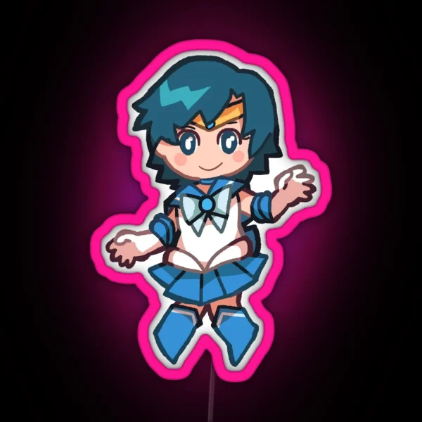Sailor Mercury Chibi RGB Neon Sign