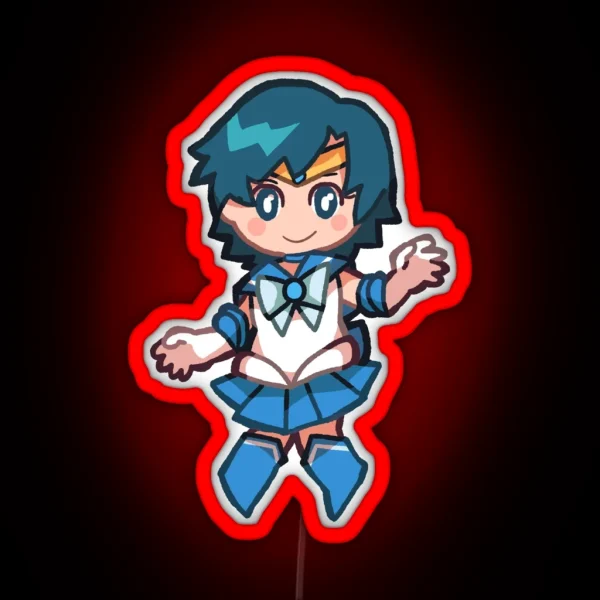 Sailor Mercury Chibi RGB Neon Sign