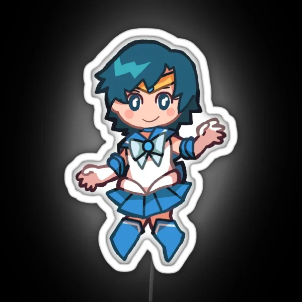 Sailor Mercury Chibi RGB Neon Sign